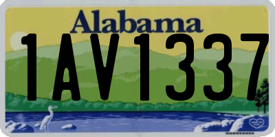 AL license plate 1AV1337