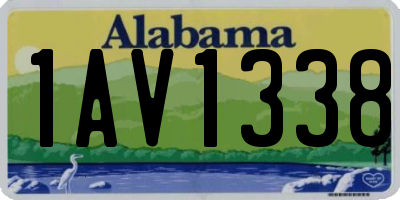 AL license plate 1AV1338