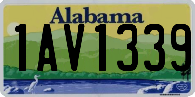 AL license plate 1AV1339