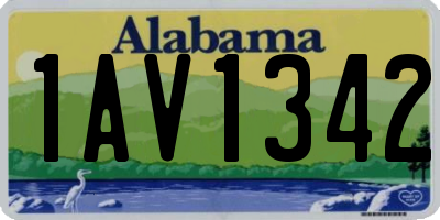AL license plate 1AV1342