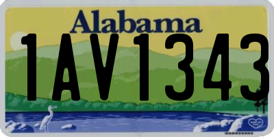 AL license plate 1AV1343