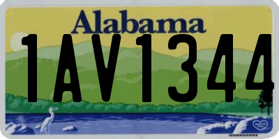 AL license plate 1AV1344