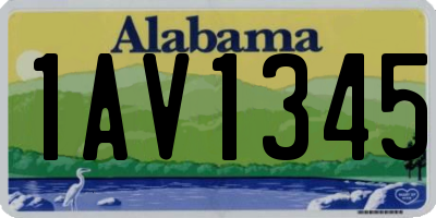 AL license plate 1AV1345