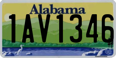 AL license plate 1AV1346