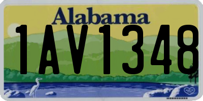 AL license plate 1AV1348