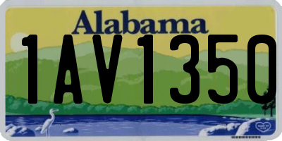 AL license plate 1AV1350