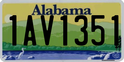 AL license plate 1AV1351