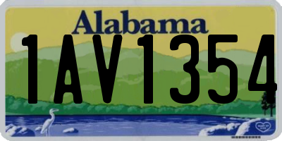 AL license plate 1AV1354