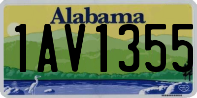 AL license plate 1AV1355