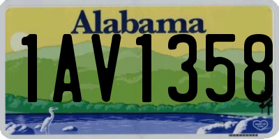 AL license plate 1AV1358