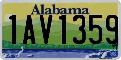 AL license plate 1AV1359