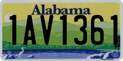 AL license plate 1AV1361