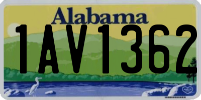 AL license plate 1AV1362