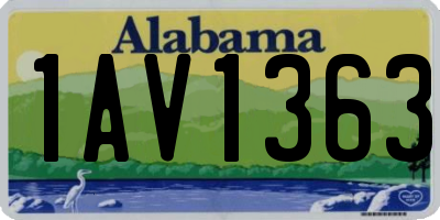 AL license plate 1AV1363