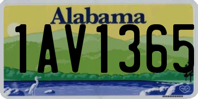 AL license plate 1AV1365