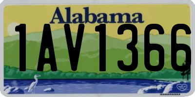 AL license plate 1AV1366