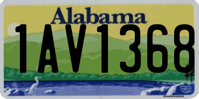 AL license plate 1AV1368