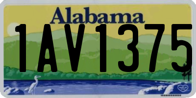 AL license plate 1AV1375