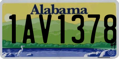AL license plate 1AV1378