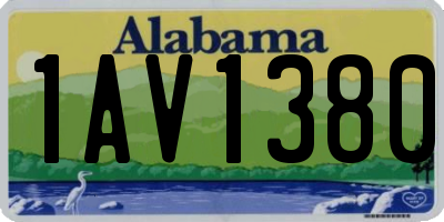 AL license plate 1AV1380