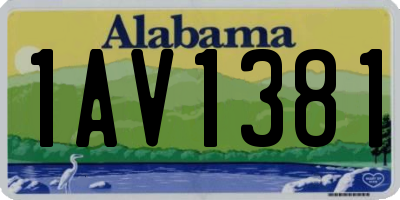 AL license plate 1AV1381