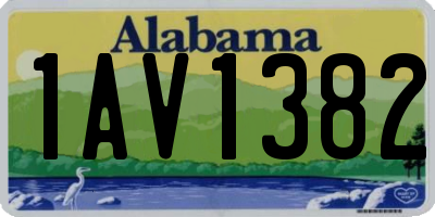 AL license plate 1AV1382
