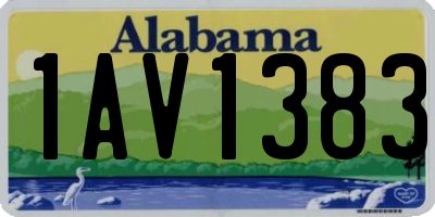 AL license plate 1AV1383