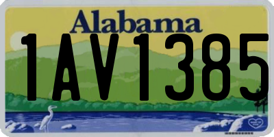 AL license plate 1AV1385
