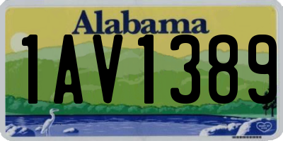 AL license plate 1AV1389