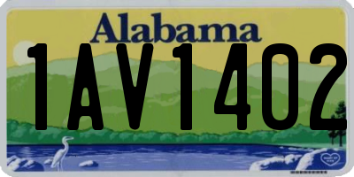 AL license plate 1AV1402