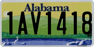 AL license plate 1AV1418