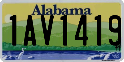 AL license plate 1AV1419