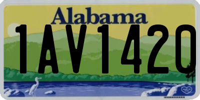 AL license plate 1AV1420