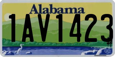 AL license plate 1AV1423