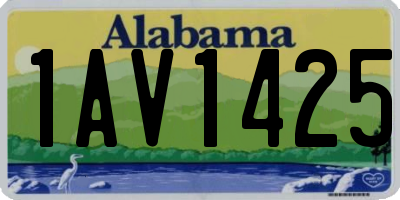AL license plate 1AV1425
