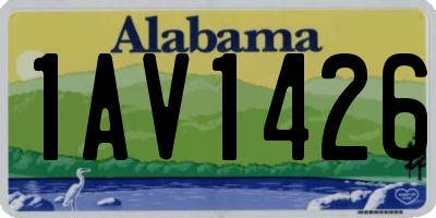 AL license plate 1AV1426