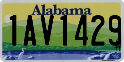 AL license plate 1AV1429