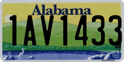AL license plate 1AV1433
