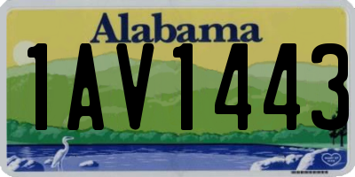 AL license plate 1AV1443
