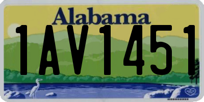 AL license plate 1AV1451