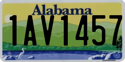 AL license plate 1AV1457