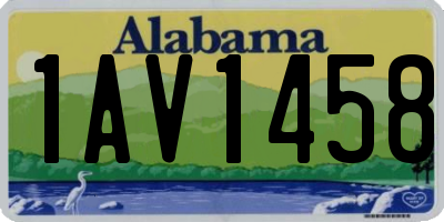 AL license plate 1AV1458