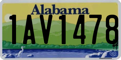 AL license plate 1AV1478