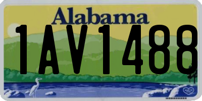 AL license plate 1AV1488