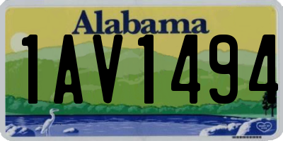 AL license plate 1AV1494