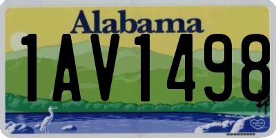 AL license plate 1AV1498