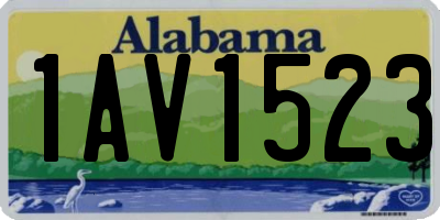 AL license plate 1AV1523