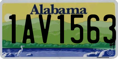 AL license plate 1AV1563