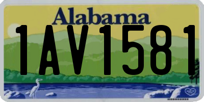 AL license plate 1AV1581