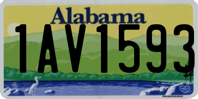 AL license plate 1AV1593
